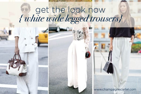 Get the look and how to wear, the white wide-legged trouser